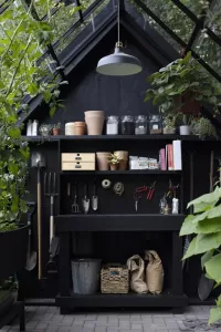 Inside of a greenhouse