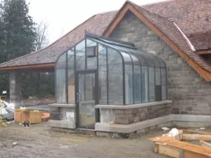Gable Attached Pacific Double Glass Greenhouse