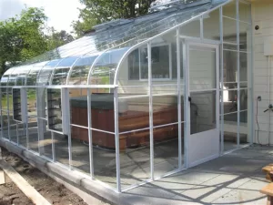 Pacific Lean-To 10x16 Single Glass Greenhouse