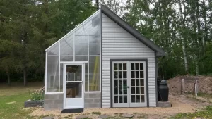 Traditional Lean-to 8x20 Fivewall Polycarbonate Greenhouse