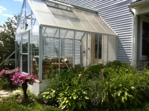 Gable Attached Cape Cod 8x12 Single Glass Twinwall Polycarbonate Greenhouse